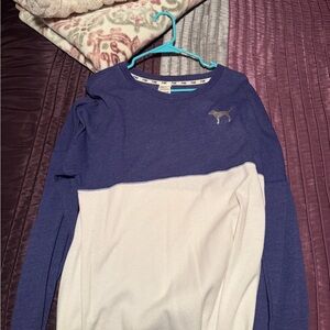 PINK Purple and White Long Sleeve Shirt